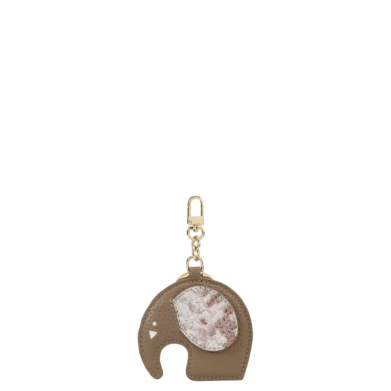Da Milano Wax Snake Leather Bag Hanging - Greyish Taupe