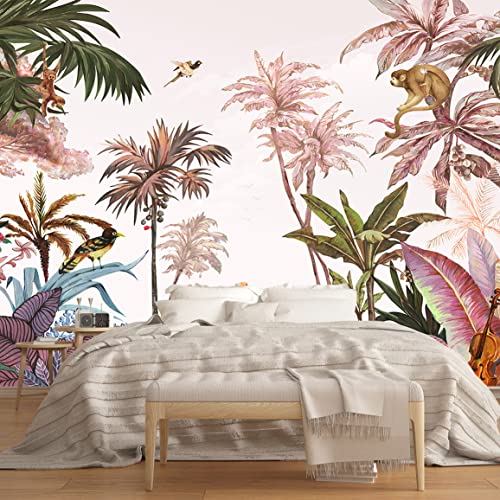 MFWFM Jungle Wallpaper Tropical Botanical Wall Mural Forest Palm Tree Rainforest Mural WallpaperNot Peel n Stick