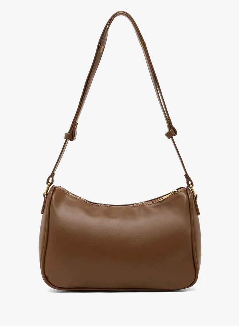 Ginger Brown classic PU shoulder bag for Women | Best Price UAE