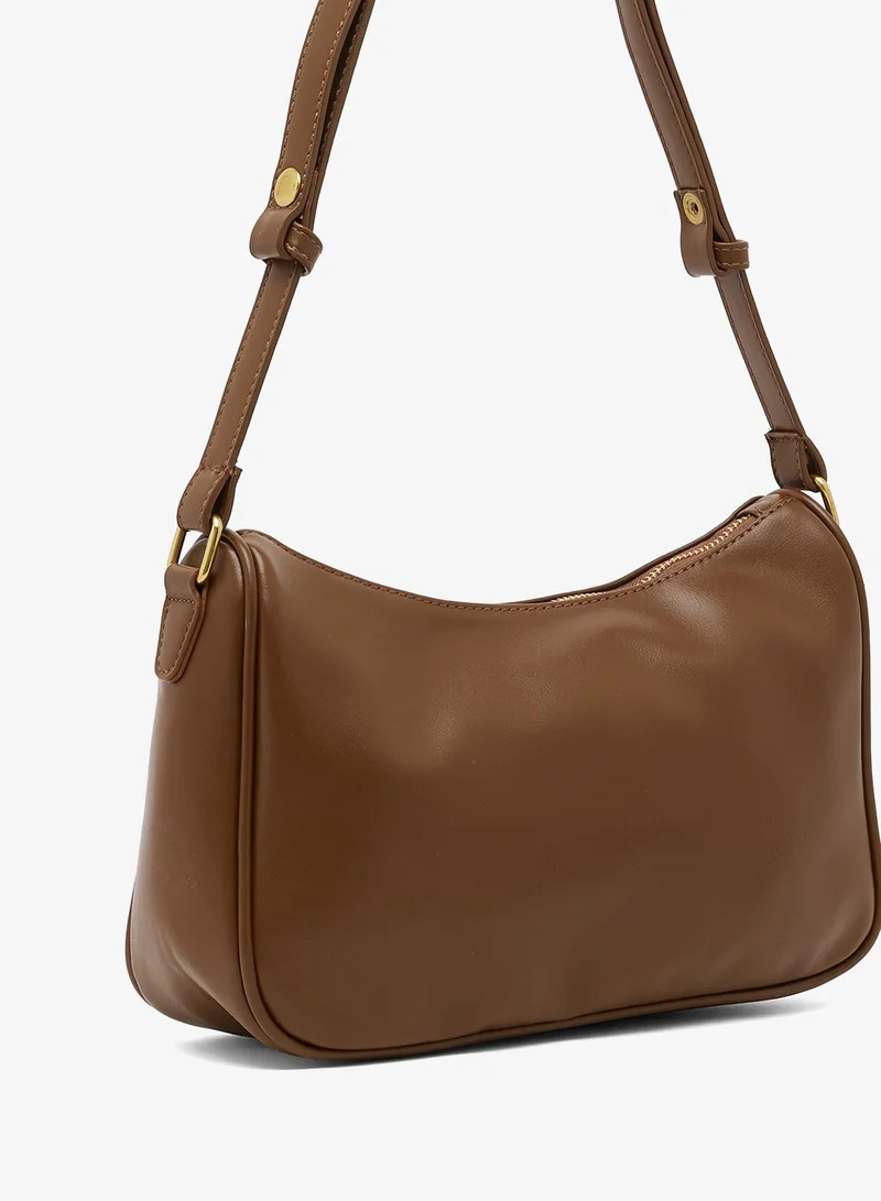 Ginger Brown classic PU shoulder bag for Women | Best Price UAE