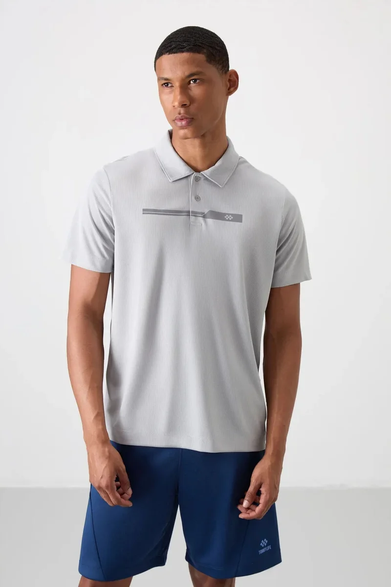 تومي لايف TOMMY Men's Polo Collar Button T-Shirt