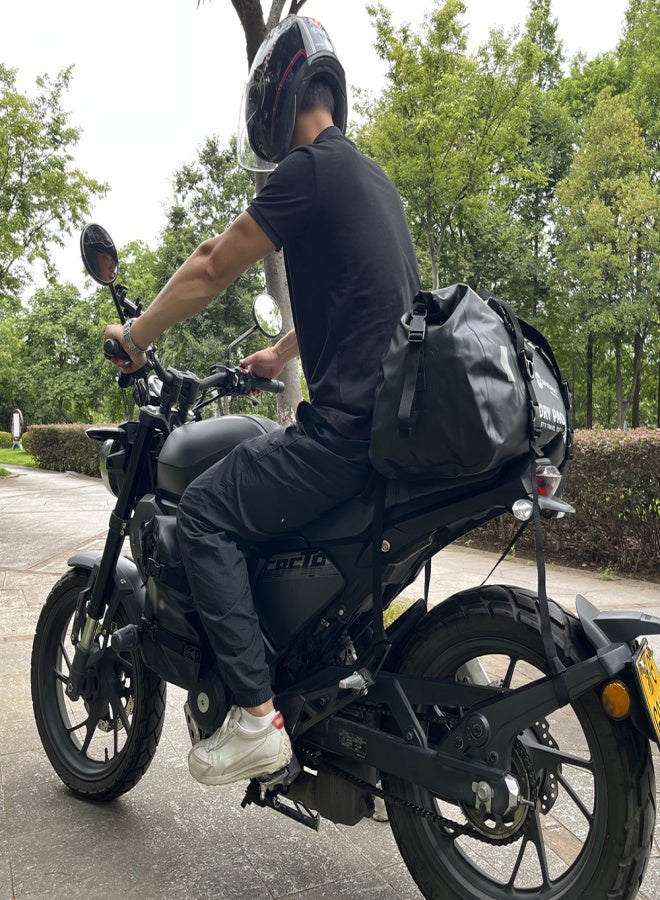 MARJAQE 80L Motorcycle Dry Bag Tail Luggage Bag PVC Waterproof Duffel Bag for Motorcycling Camping Boating Fishing Kayaking - Image 2