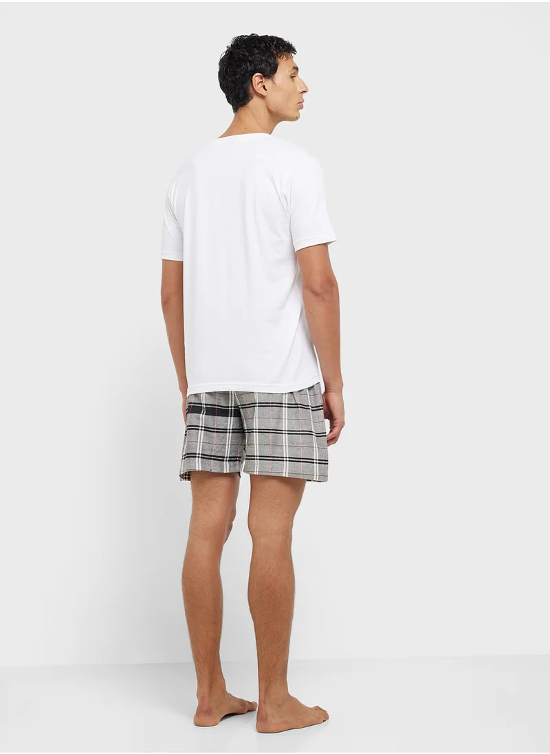 سفنتي فايف Nightwear T-Shirt & Shorts Set