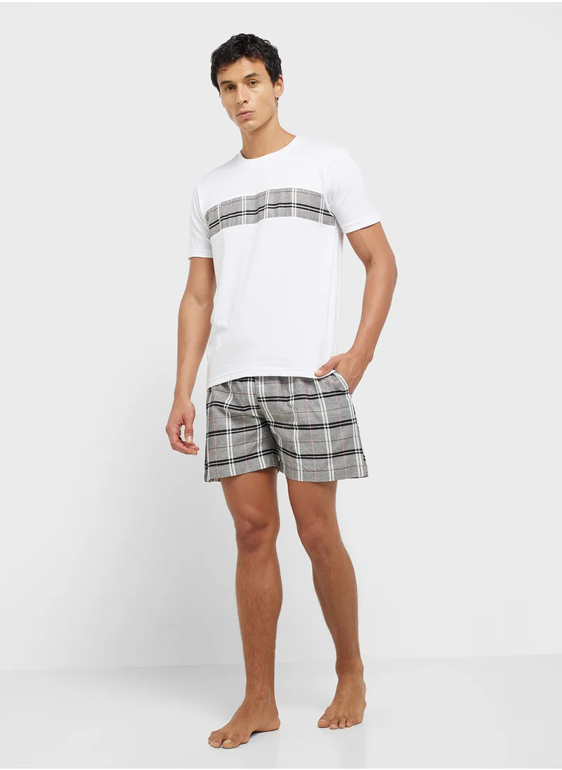 سفنتي فايف Nightwear T-Shirt & Shorts Set