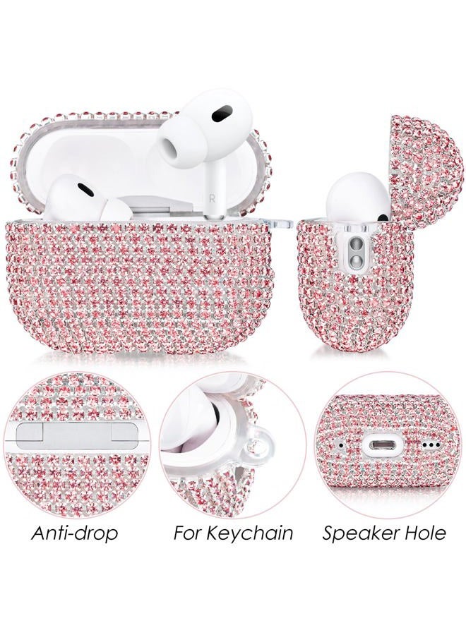 VISOOM Case for Apple Airpods Pro 3 Case Cover 2025, VISOOM Bling Jewerly Airpods iPods Pro3 Cases Cute Glitter Diamond Airpod iPod Pro3 Cases Rhinestone AirPods iPods Pro 3rd Gen Cas with Keychain for Women - Image 4