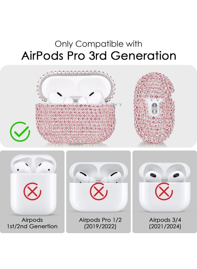 VISOOM Case for Apple Airpods Pro 3 Case Cover 2025, VISOOM Bling Jewerly Airpods iPods Pro3 Cases Cute Glitter Diamond Airpod iPod Pro3 Cases Rhinestone AirPods iPods Pro 3rd Gen Cas with Keychain for Women - Image 2