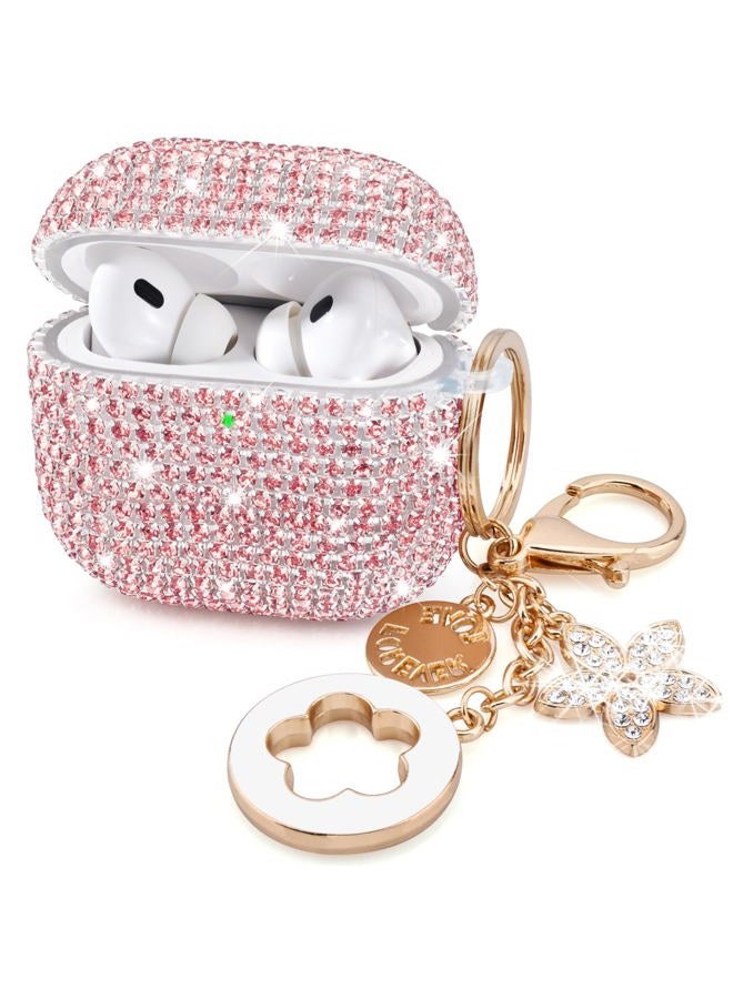 VISOOM Case for Apple Airpods Pro 3 Case Cover 2025, VISOOM Bling Jewerly Airpods iPods Pro3 Cases Cute Glitter Diamond Airpod iPod Pro3 Cases Rhinestone AirPods iPods Pro 3rd Gen Cas with Keychain for Women - Image 1