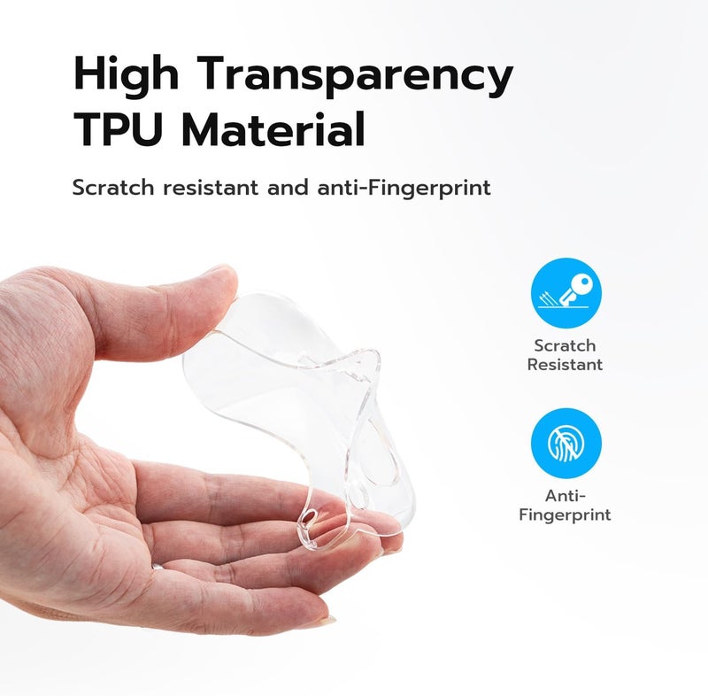 Mcbazel Transparent TPU Case for Switch JoyCon Controllers, Protective Cover Anti-Slip Grip Clear Skin Compatible with NS Switch/OLED(NOT for NS 2) - Image 3