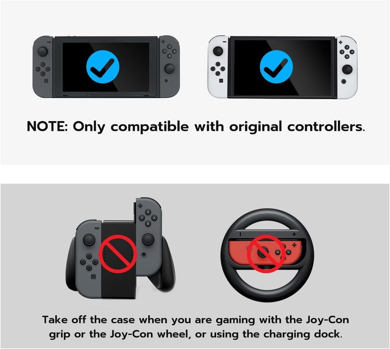 Mcbazel Transparent TPU Case for Switch JoyCon Controllers, Protective Cover Anti-Slip Grip Clear Skin Compatible with NS Switch/OLED(NOT for NS 2) - Image 5