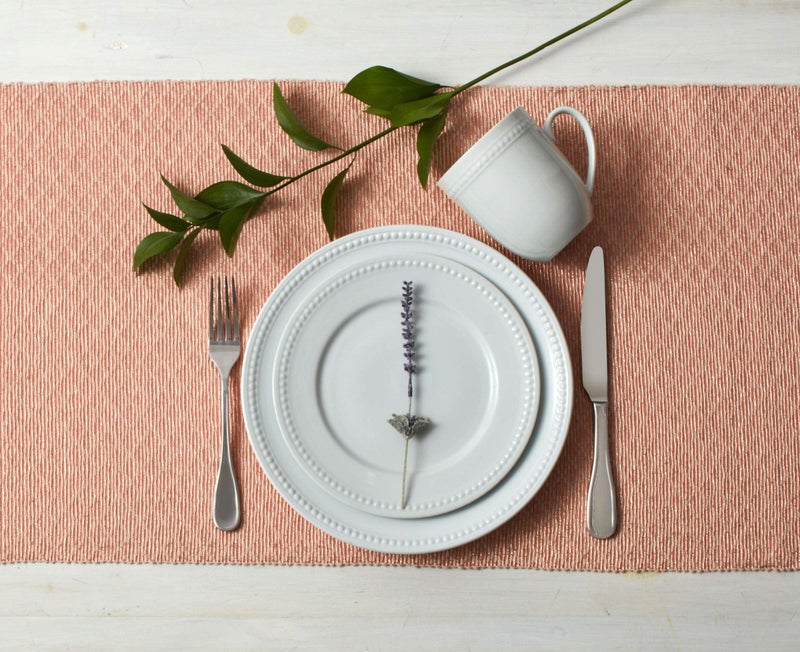 Everyday White by Fitz and Floyd, Beaded 16 Piece Dinnerware Set, Service for 4 - Image 4