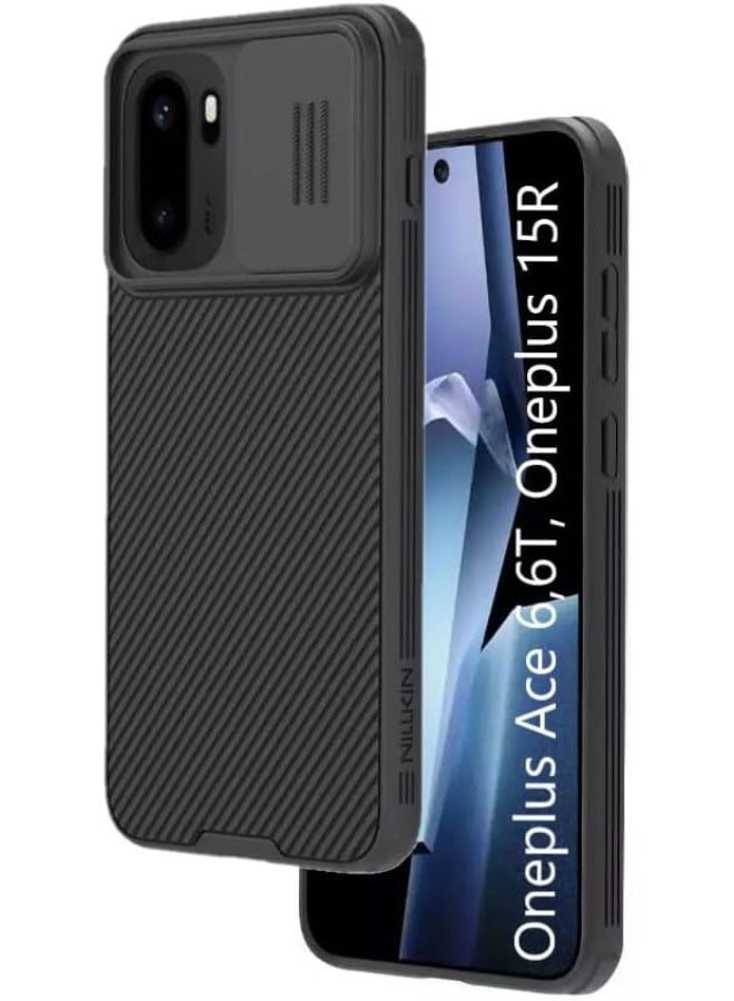 Nillkin Case Designed for Oneplus Ace 6 Ace 6T Oneplus 15R nillkin CamShield case Protective Cover with Camera Protector Hard PC Ultra Thin Anti-Scratch Phone Case For One Plus 15R Black - Image 1