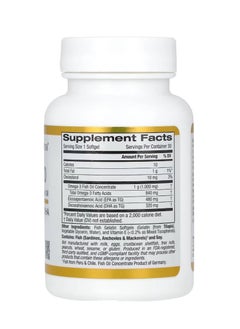 California Gold Nutrition Omega 800 Ultra-Concentrated Omega-3 Fish Oil kd-pur Triglyceride Form 1000 mg 30 Fish Gelatin Softgels  - Image 2