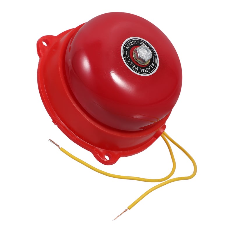 Fire Alarm Bell 3inch 220v Handheld Fire Alarm Bell Electric Bell Detectors Metal Security Alarm Bell For Home Improvement School - Image 4