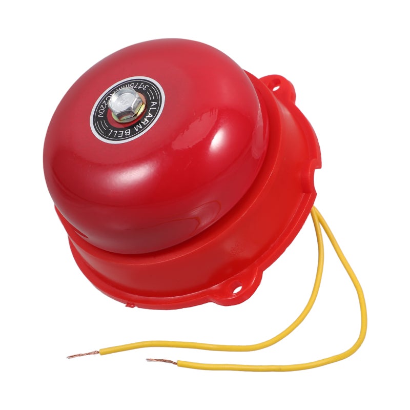 Fire Alarm Bell 3inch 220v Handheld Fire Alarm Bell Electric Bell Detectors Metal Security Alarm Bell For Home Improvement School - Image 1