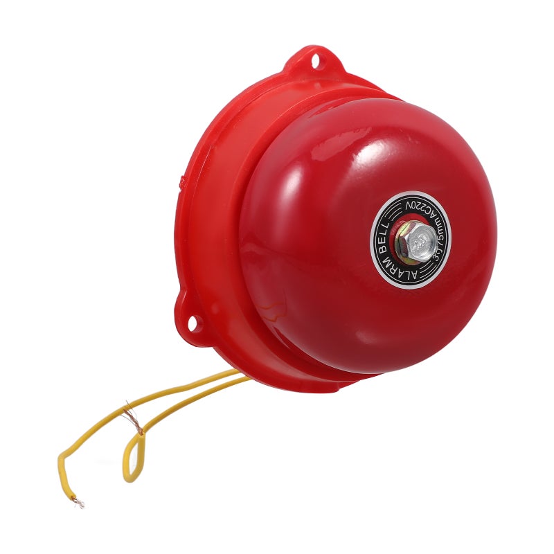 Fire Alarm Bell 3inch 220v Handheld Fire Alarm Bell Electric Bell Detectors Metal Security Alarm Bell For Home Improvement School - Image 5