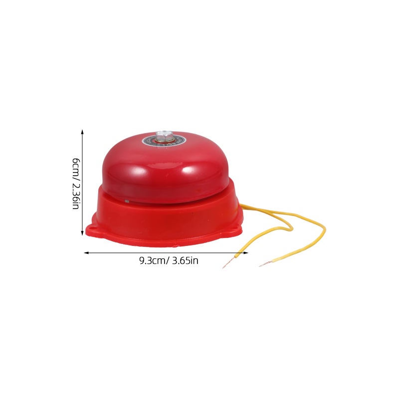 Fire Alarm Bell 3inch 220v Handheld Fire Alarm Bell Electric Bell Detectors Metal Security Alarm Bell For Home Improvement School - Image 3