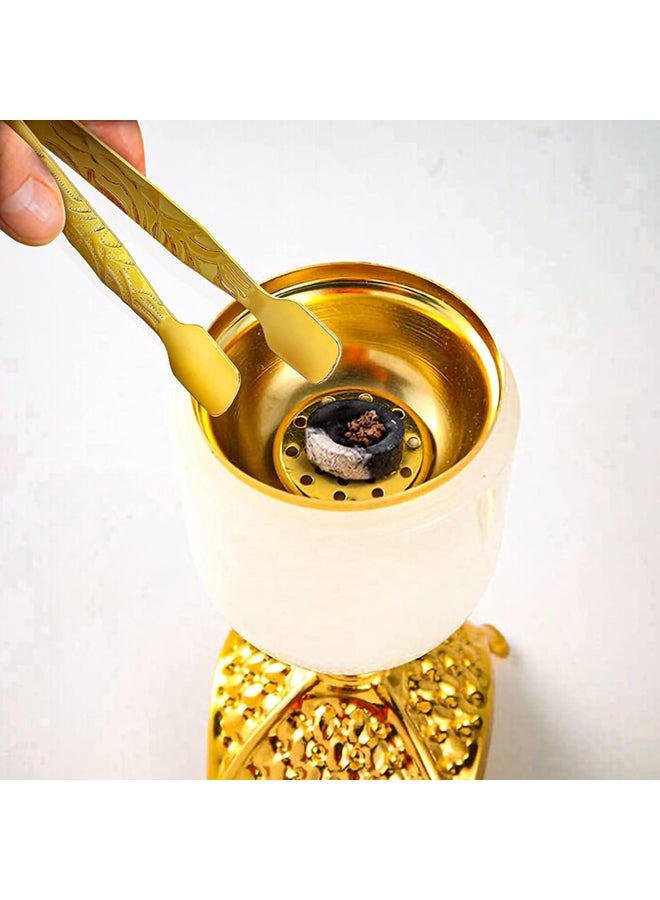 وانفان عبوتان من ملقط حارق البخور المعدني للعود، مصمم خصيصًا للتعامل مع البخور والعود (ذهبي) - Image 4