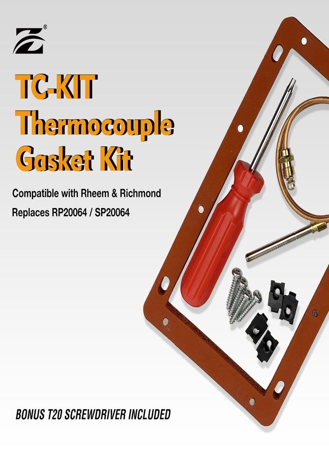 Z_جوده وثقه Z TC-KIT Thermocouple Gasket Kit for Rheem & Richmond Water Heater Repair, Includes T20 Drive, rReplaces RP20064/SP20064 - Image 2