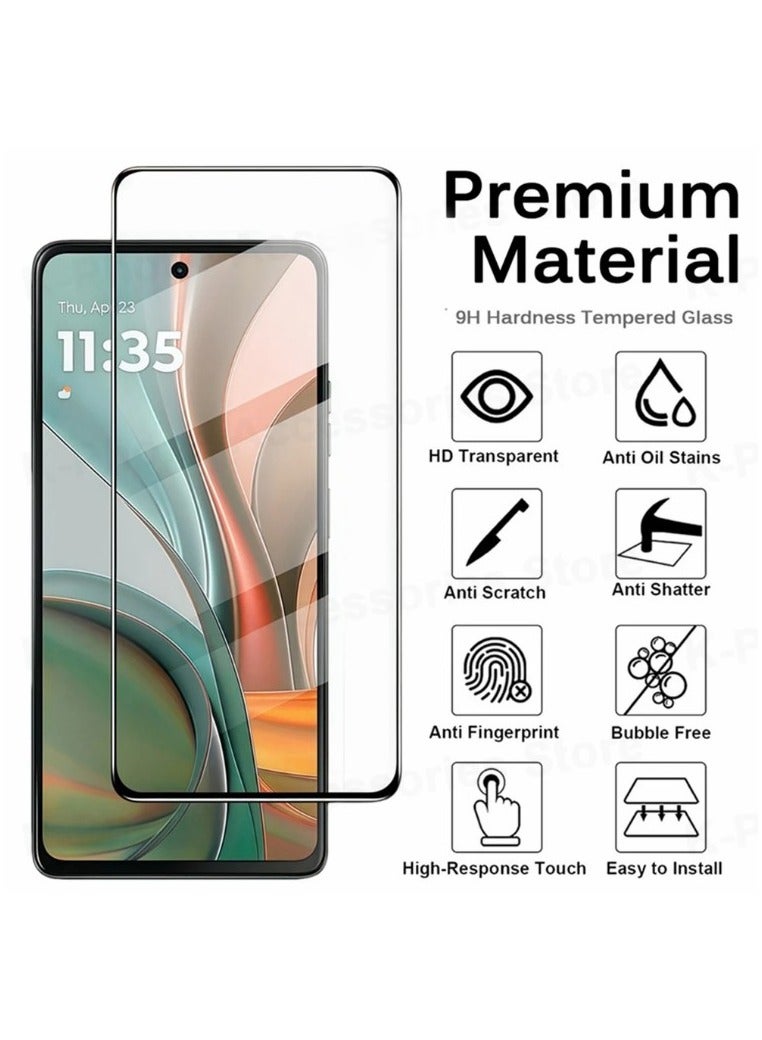 2 Pack Screen Protector for Moto G75,Full Coverage 9H Tempered Glass Film,HD Clear Scratch Resistant,Bubble-Free for Motorola Moto G75 Screen Protector - Image 2