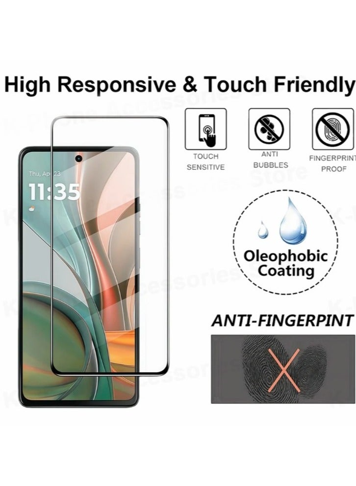 2 Pack Screen Protector for Moto G75,Full Coverage 9H Tempered Glass Film,HD Clear Scratch Resistant,Bubble-Free for Motorola Moto G75 Screen Protector - Image 4