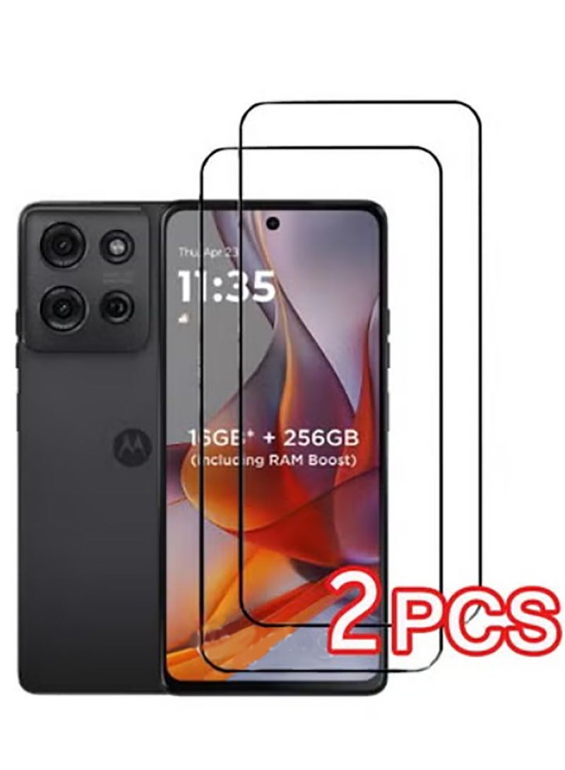 2 Pack Screen Protector for Moto G75,Full Coverage 9H Tempered Glass Film,HD Clear Scratch Resistant,Bubble-Free for Motorola Moto G75 Screen Protector - Image 1