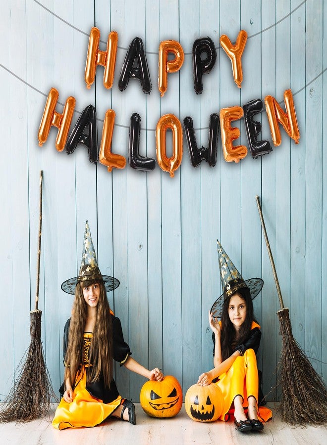 Tellpet Happy Halloween Balloons Banner, Halloween Party Decorations for Home Yard Decor Backdrop Sign, Orange and Black - Image 5