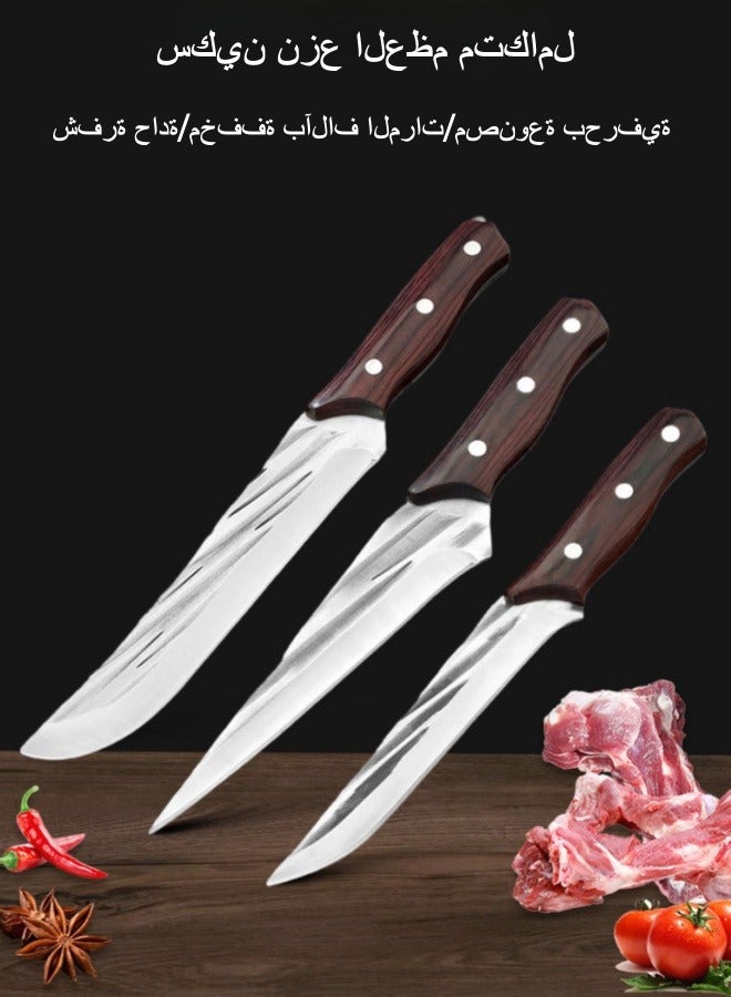 Browning سكين تقطيع العظام المصنوعة من الفولاذ المقاوم للصدأ وسكين الجزار وسكين الطاهي وسكين تقطيع لحوم الأبقار والأغنام - Image 4