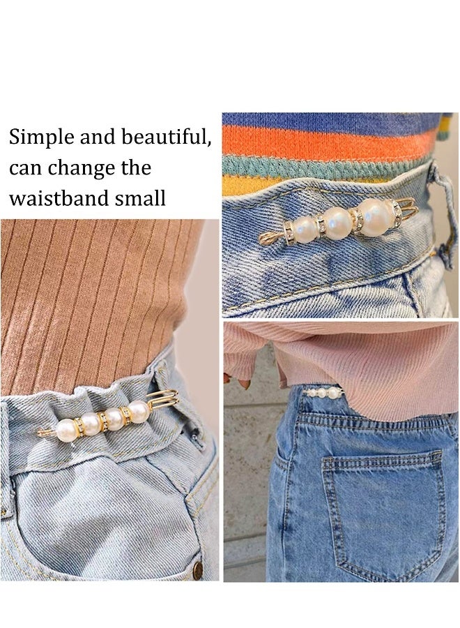 Pearl Brooch, Women Scarf Headscarf Safety Pins White Pearl Dress Anti Walking Buckle Pin Clip Pants Waist Fixed Pins Hat Shawl Accessories Decorations (14 Pieces) - Image 4