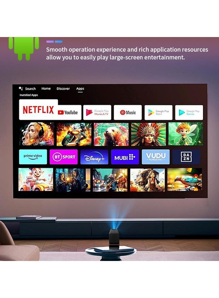 Smartbarry 2025 new HT36KTV multifunctional karaoke projector with microphone 4K high-definition screen HY360 projector Featuring a resolution of 1280 × 720 and a brightness of 200 lumens - Image 3