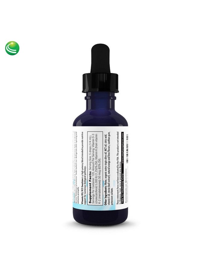 Nutra Biogenesis Vitamin D3/K2 Emulsion - Liquid Vitamin D Drops with MCT Oil, D3 K2 Supplement for Adults and Kids, Sublingual Oil Dropper for Women and Men - 1 Fl Oz Bottle (30 ml) - Image 2
