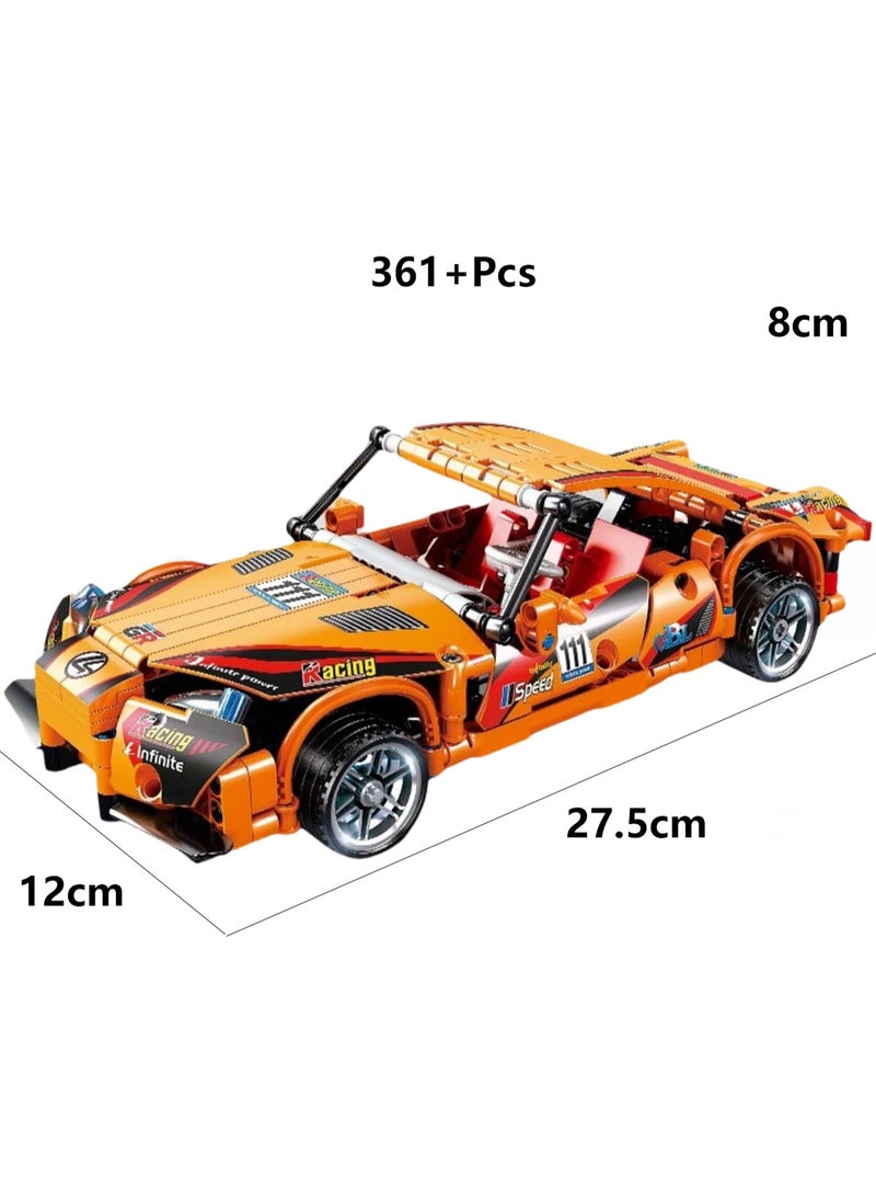 Children's Educational Toy Small Particles Compatible Building Blocks Racing Car Mechanical Engineer Self-assembly Building Blocks(Thunder Car 361+Pcs)  - Image 2