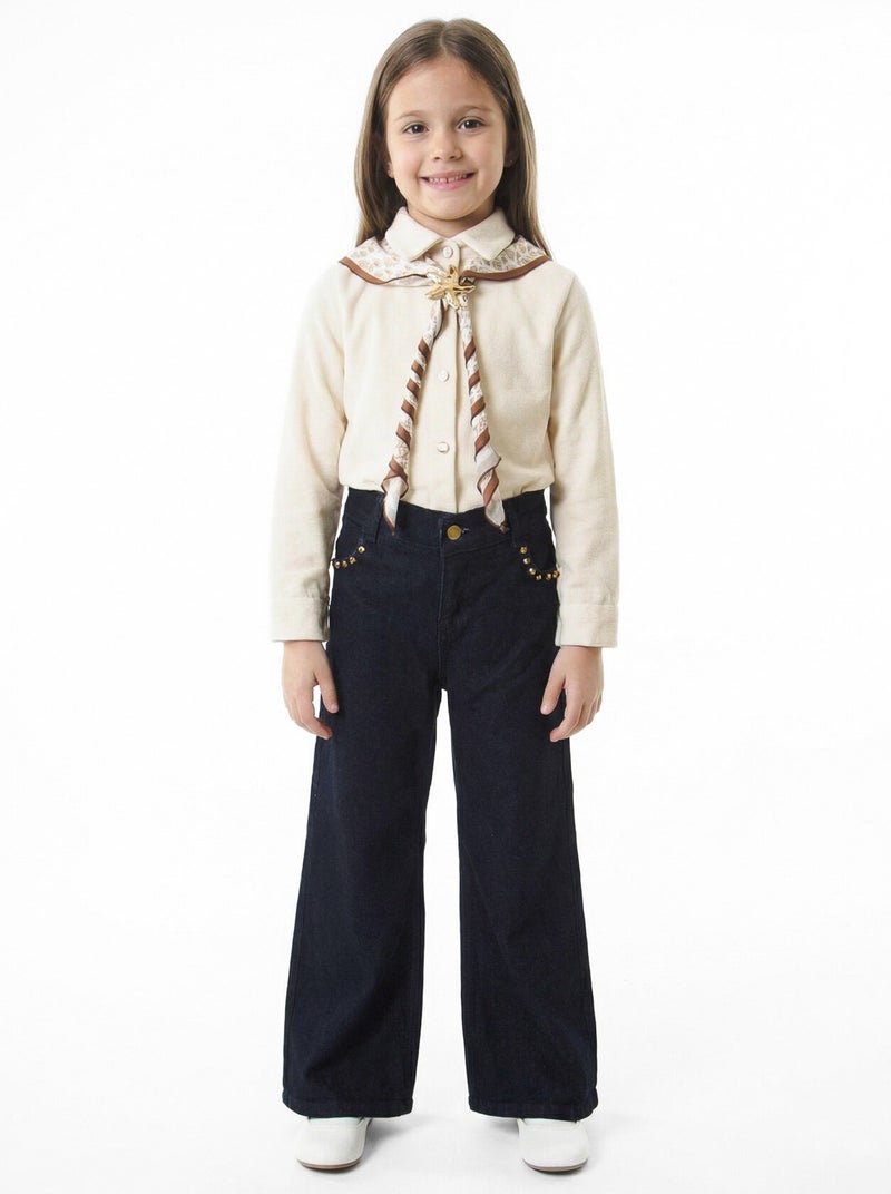 Hamada Tex Girls' three-piece clothing set for ages 7 to 14 years, 3904-4904 - Image 4