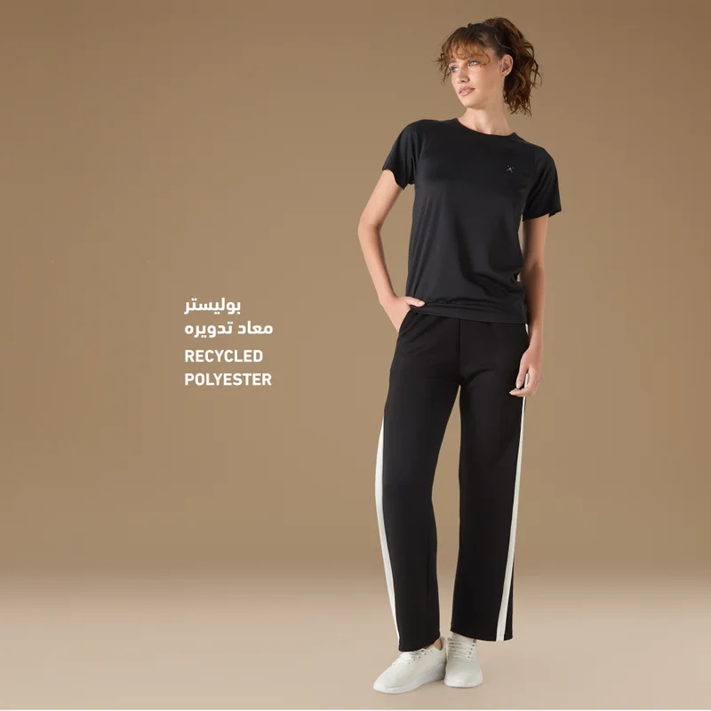 ADOT by Splash Solid Performace T-shirt with Short Sleeves and Crew Neck