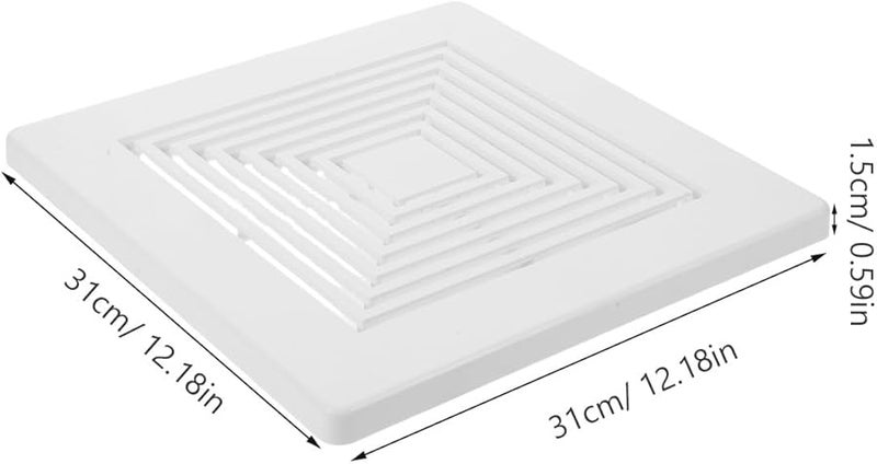 غطاء مروحة التهوية المربعة 12 × 12 بوصة، شبكة عادم الحمام، غطاء السقف المستخرج، بديل عالمي - Image 3
