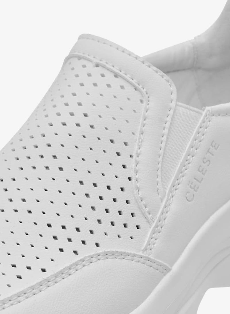 سيليست سنيكرز نسائي سهل الارتداء بتفاصيل مقصوصة ونعل سميك - Image 4