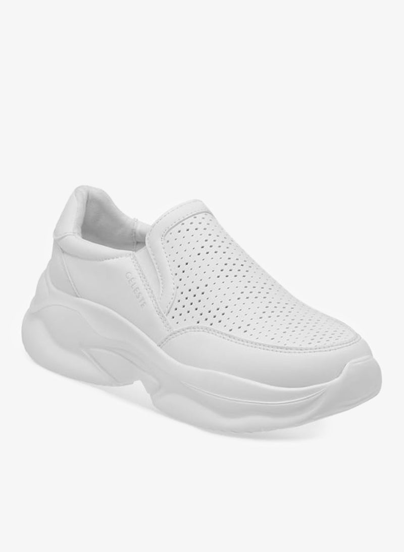 سيليست سنيكرز نسائي سهل الارتداء بتفاصيل مقصوصة ونعل سميك - Image 2