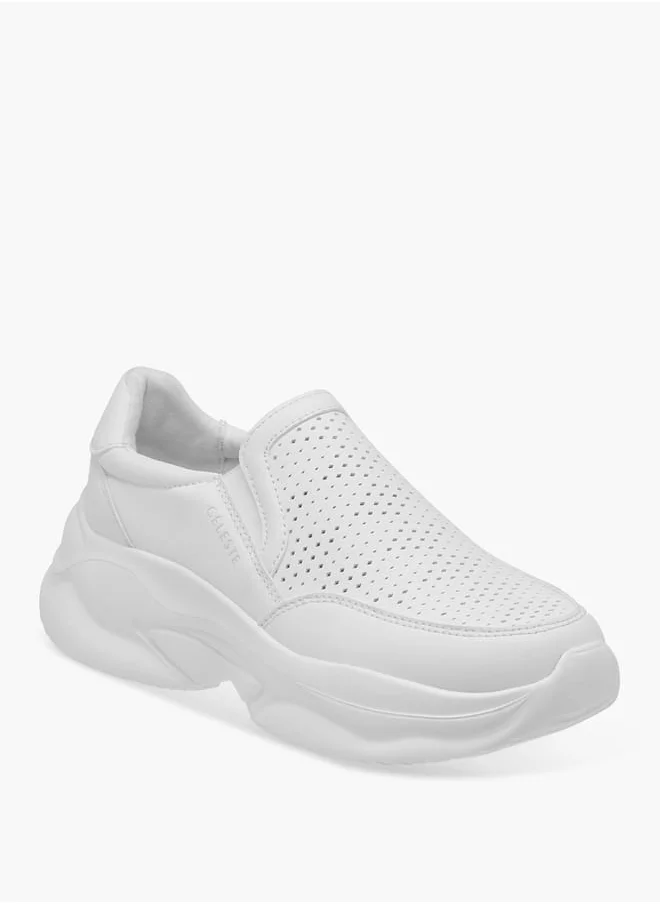 سيليست Women's Cutout Detail Slip-On Sneakers with Chunky Sole