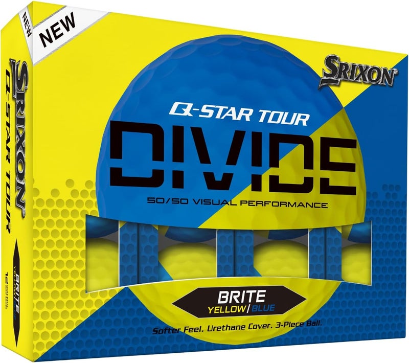 سريكسون كرات جولف سريكسون Q-Star Divide 12 - جودة سياحية - مثالية للعبة القصيرة - نواة FastLayer - ضغط كرة عالي - Image 1