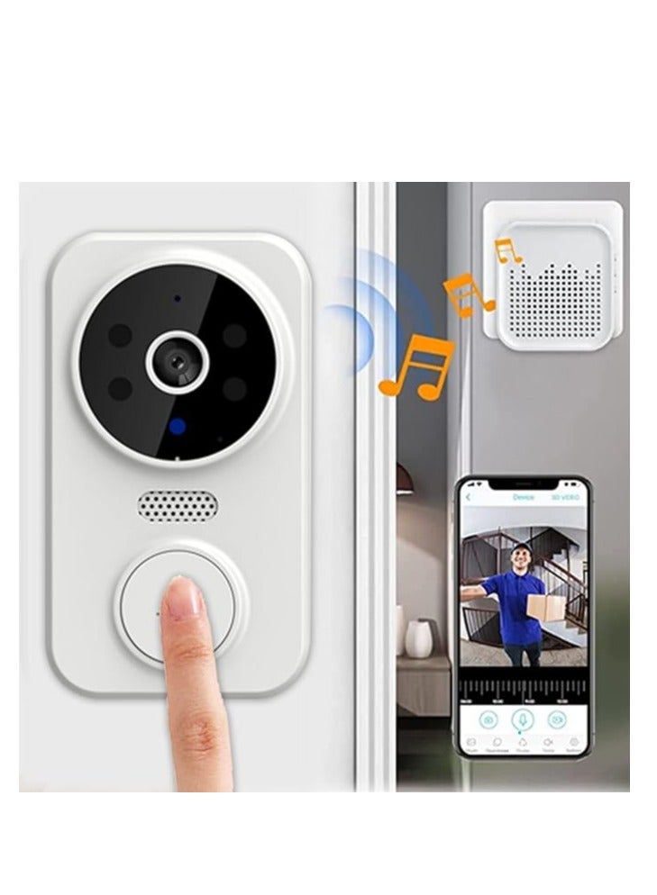 SYOSI Wireless Doorbells for Home, Smart Doorbell Wireless Remote Video Doorbell with Chime, Night Vision, Easy Install for Home, Home Intercom HD Wide Angle View Security Doorbell Lightning Deals  - Image 4