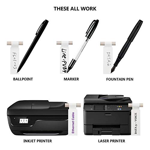 Mr-Label® Inkjet & Laser Printer Support Waterproof Cable Label - Letter Sheet - Self-Adhesive & Durable - with Print Tool (10 Sheets, 300 Labels, White) - Image 2