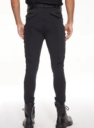 Men Horse Riding Pants Knee Grip Equestrain Breeches Clothes Silicone Leggings Horseback Riding Tights - view 3