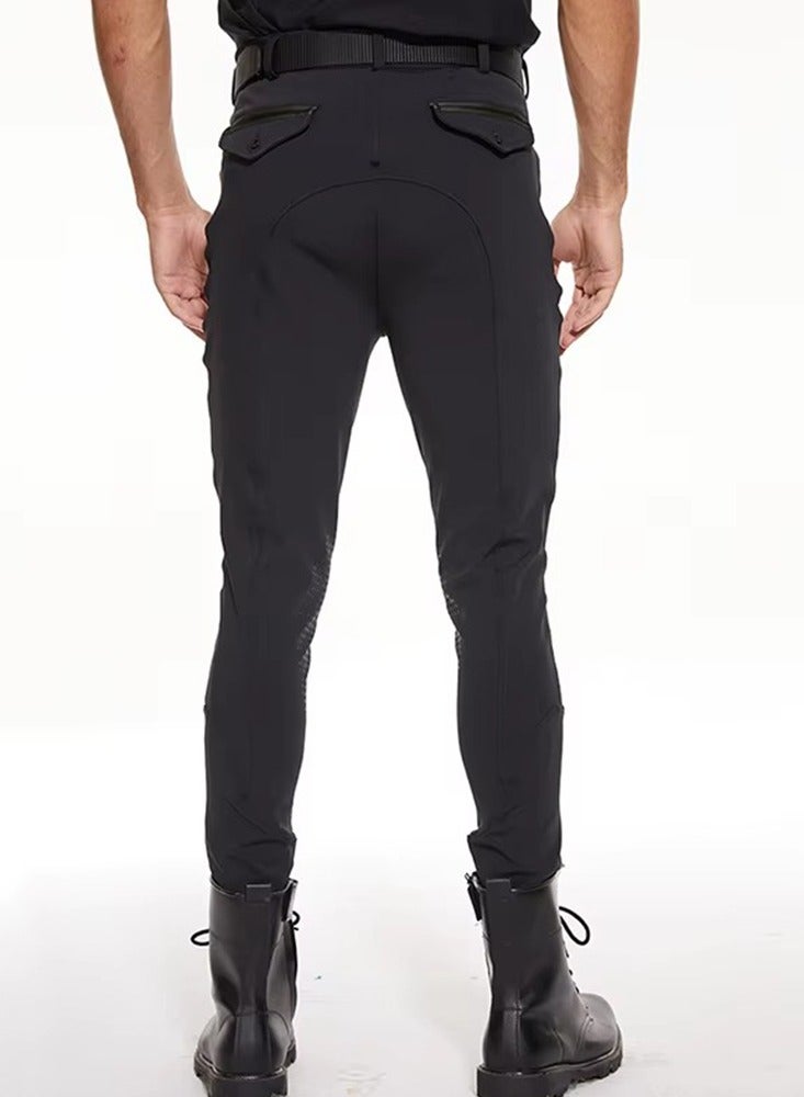 general Men Horse Riding Pants Knee Grip Equestrain Breeches Clothes Silicone Leggings Horseback Riding Tights - Image 3