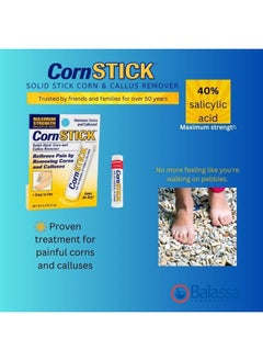 CornStick Maximum Strength Salicylic Acid Solid-Stick Corn and Callus Remover 0.2 Oz  - Image 3