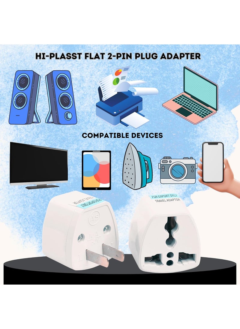 HI PLASST PINS N PLUGS HiPLASST 3pcs TypeA US Converter Plug India to USA Universal Travel Adapter for USA Canada Mexico Brazil Philippines Cuba Thailand Taiwan Japan Panama etc  - Image 4