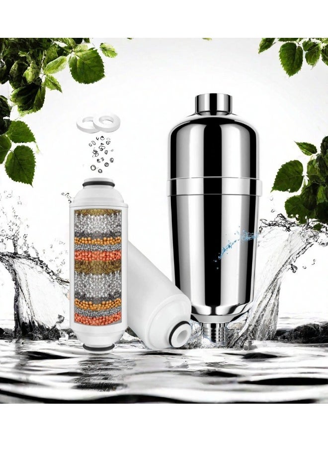 Super ZYouth - Shower Filter 20 Stage Shower Head Filter for Hard Water- with 2 Replaceable Filter Cartridges, Showerhead Filter to Remove Chlorine and Fluoride, Replaceable Shower Head Water Purifier - Image 1