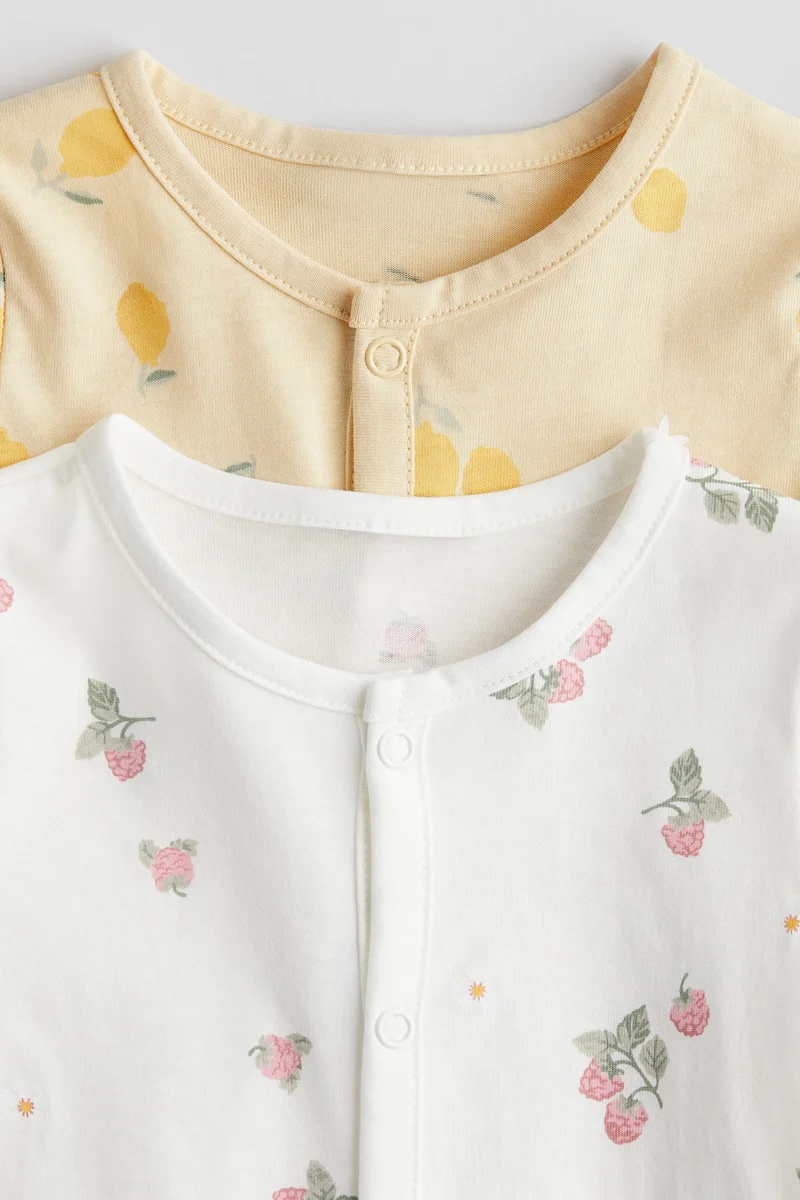 H&M 2-pack cotton sleepsuits