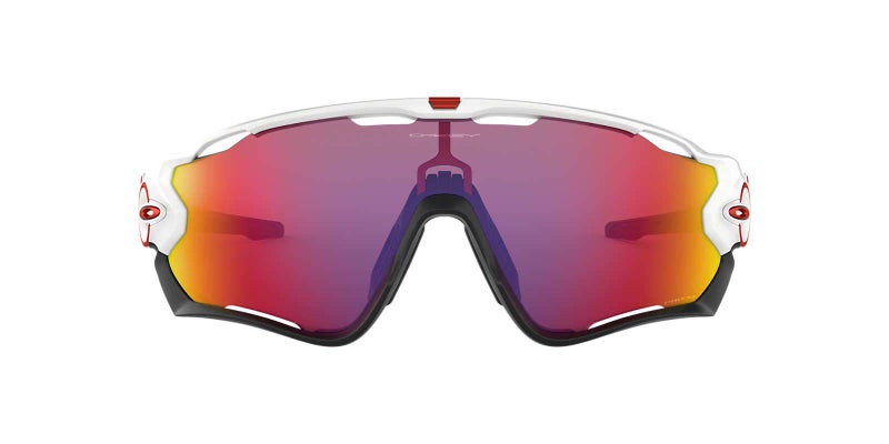 Oakley Men's OO9290 Jawbreaker Rectangular Sunglasses, Polished White on Black/Prizm Road, 31 mm - Image 2