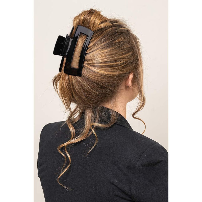 Canitor 4.1 Inche Large Hair Claw/Clips for Thick Hair, Acrylic, Banana Claw, Non-slip, Rectangular Jaw Big Gifts for Women, Girls - 4 PCS - Image 2