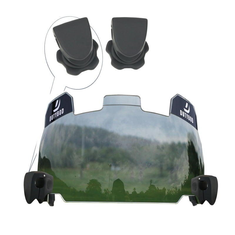 DUTYBOD Football Visor Clear Football Helmet Visor Football Shield Fits Youth and Adult Football Helmets Clear Black - Image 3