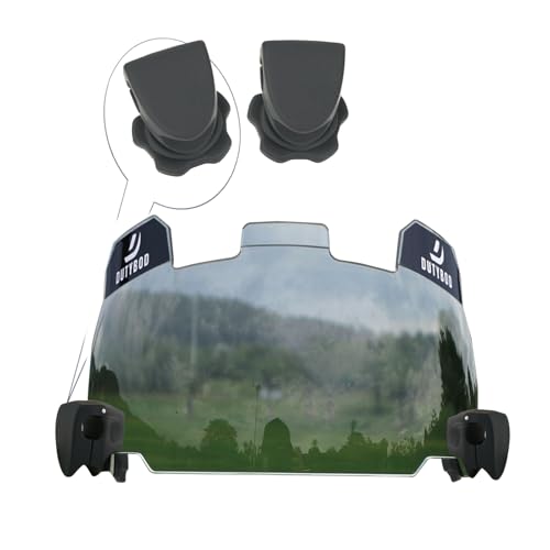 DUTYBOD Football Visor Clear Football Helmet Visor Football Shield Fits Youth and Adult Football Helmets Clear Black - Image 1